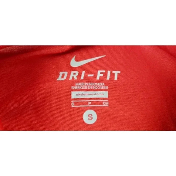 Nike Size Small Mens Dri Fit Ohio State Buckeyes Red Neck Vent Short Sleeve Polo - Picture 4 of 10